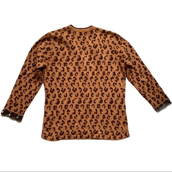 Storybook Knits Leopard Print Cardigan Sweater - Picture 5 of 6